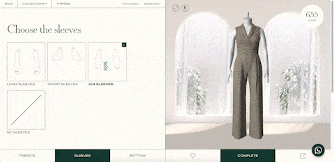 Usage of digitized fabrics on website