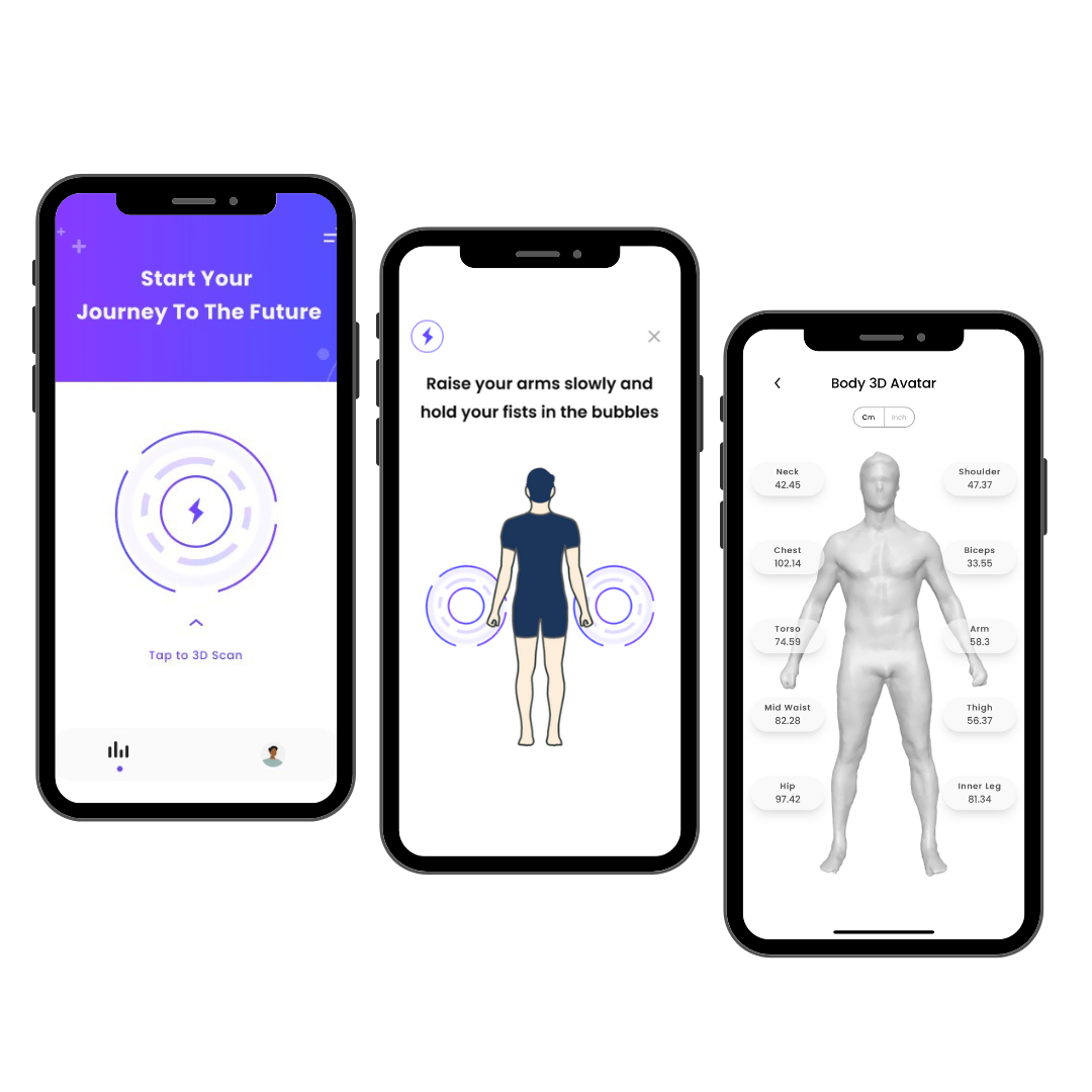 Cloudzet App for 3d body scanning