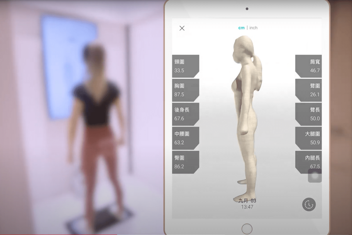 use of 3D Body Scanner in lingerie brand